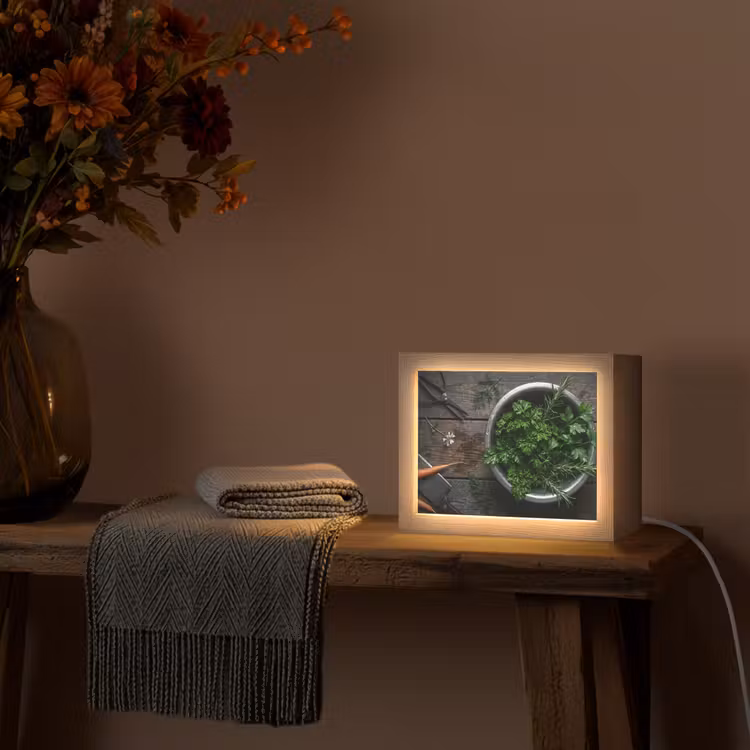 Lightbox - Wandlamp - Groenten - Hout - Eten — 5
