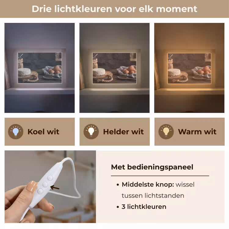 Lightbox - Wandlamp - Meel - Eieren - Eten — 7