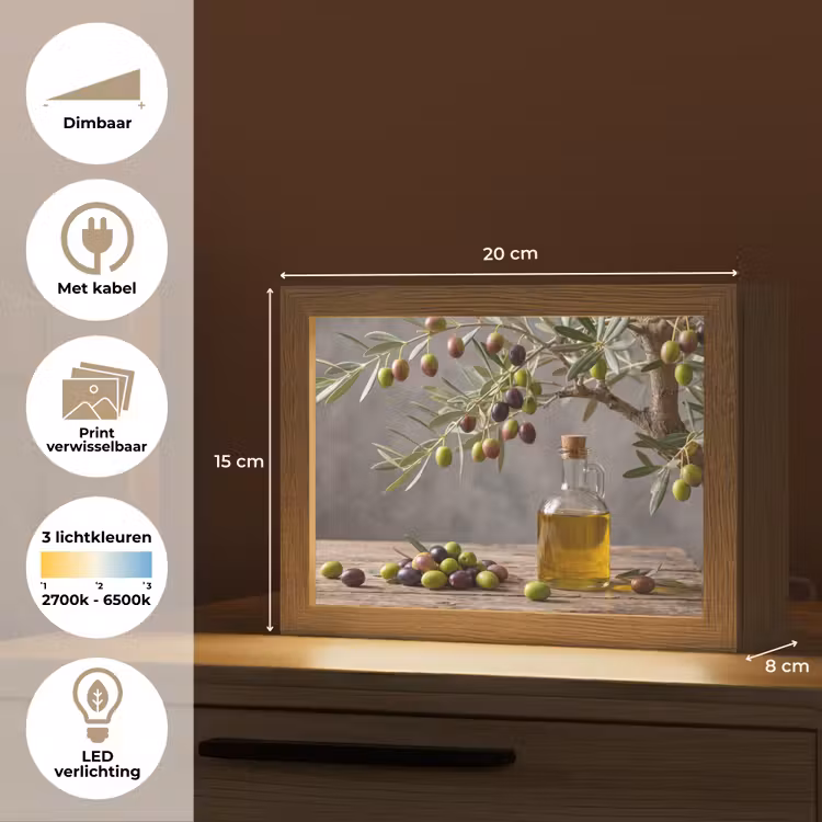 Lightbox - Wandlamp - Olijfboom - Olijven - Natuur — 9