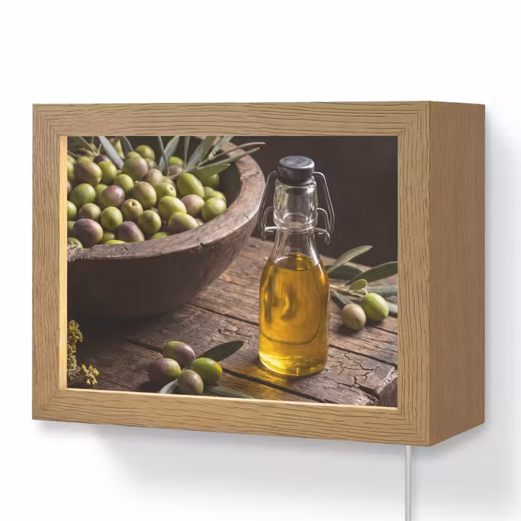 Lightbox - Wandlamp - Olijven - Eten - Rustiek — 1