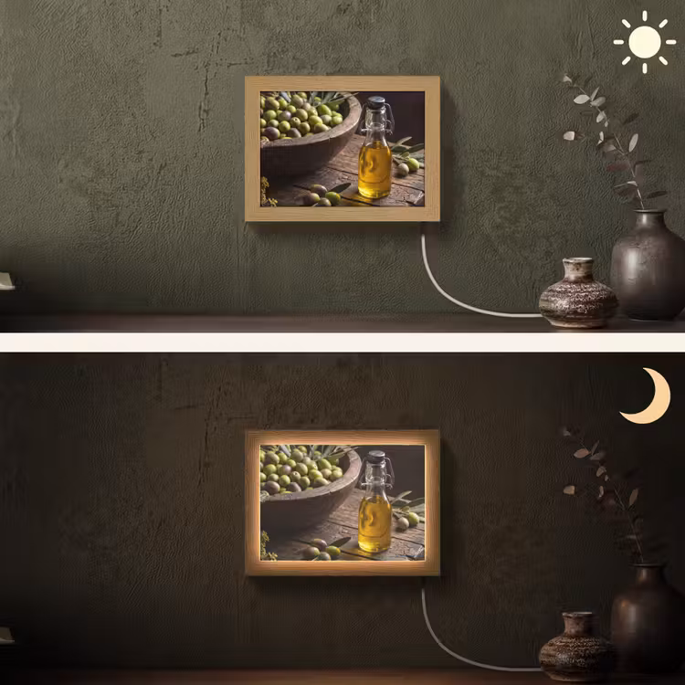 Lightbox - Wandlamp - Olijven - Eten - Rustiek — 3