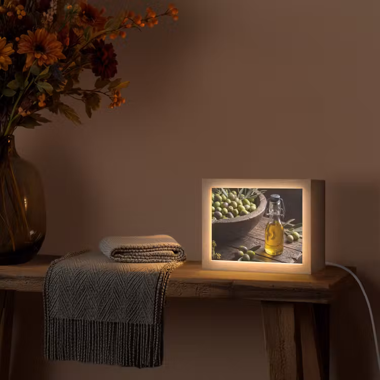 Lightbox - Wandlamp - Olijven - Eten - Rustiek — 5