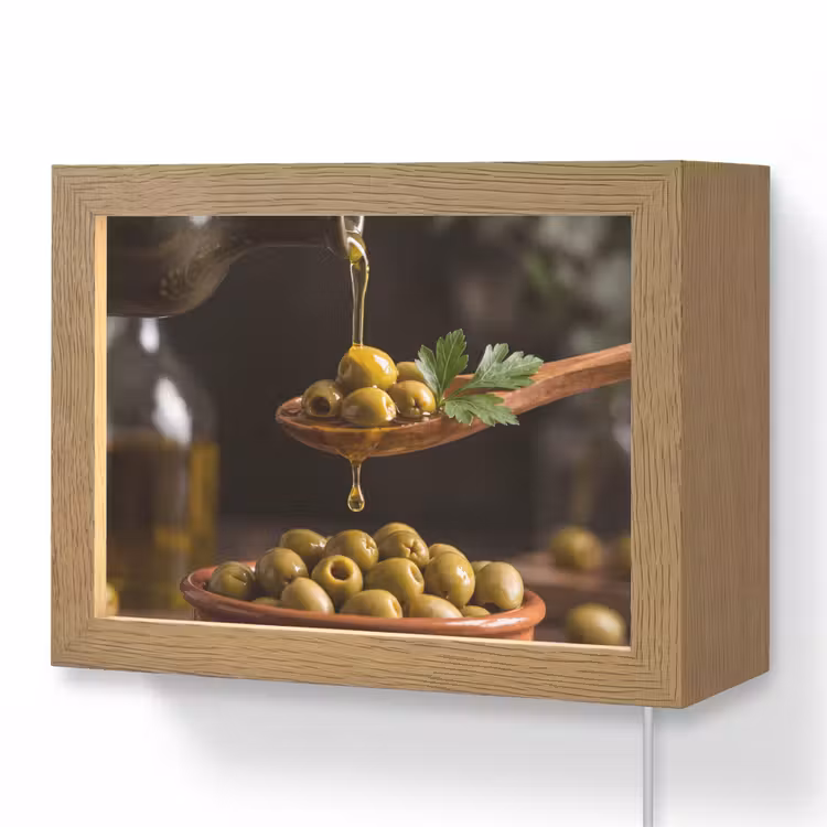 Lightbox - Wandlamp - Olijven - Olijfolie - Eten — 1