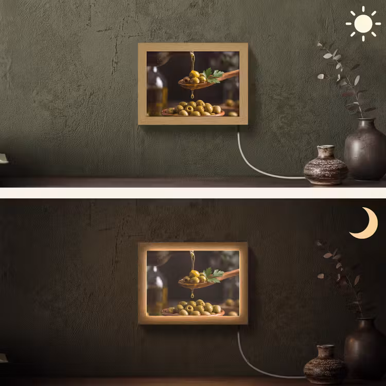 Lightbox - Wandlamp - Olijven - Olijfolie - Eten — 3