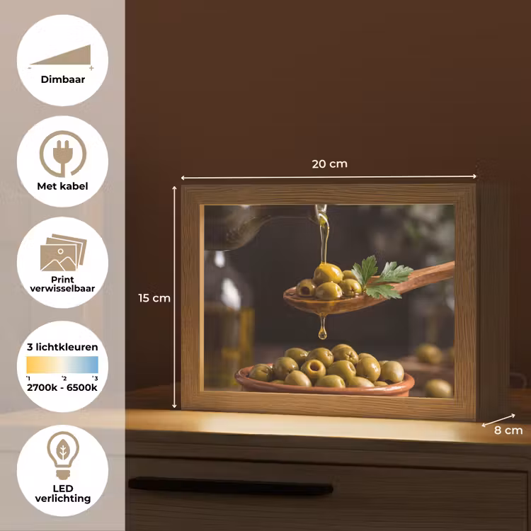 Lightbox - Wandlamp - Olijven - Olijfolie - Eten — 9