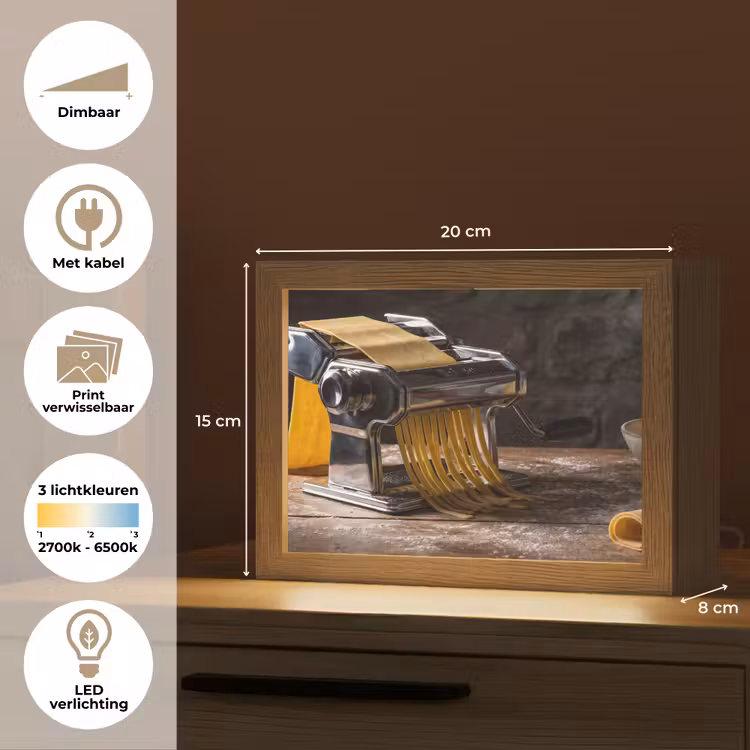 Lightbox - Wandlamp - Pasta - Vers - Koken — 9