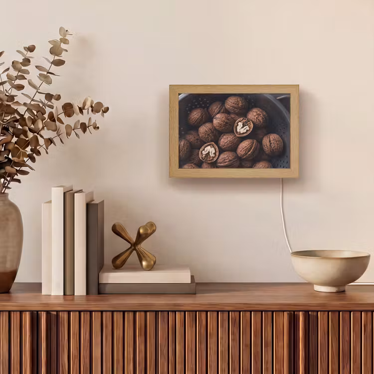 Lightbox - Wandlamp - Walnoot - Eten - Donker — 4