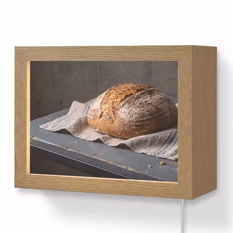 Lightbox - Wandlamp - Brood - Rustiek - Eten — 1