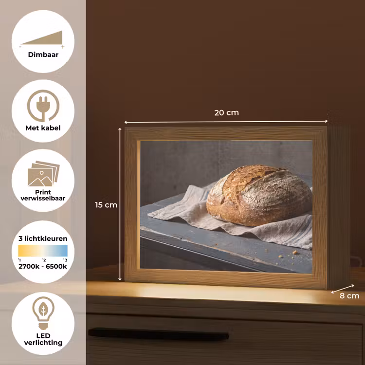 Lightbox - Wandlamp - Brood - Rustiek - Eten — 9