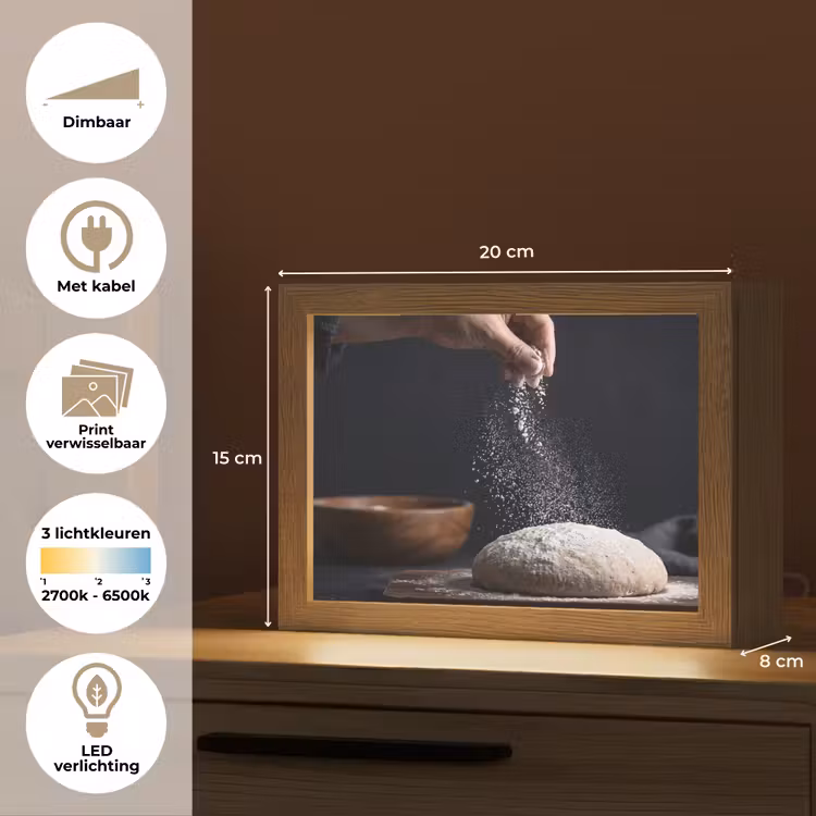 Lightbox - Wandlamp - Deeg - Hand - Bakken — 9