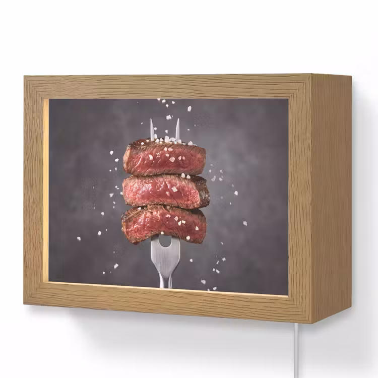Lightbox - Wandlamp - Eten - Vlees - Zout — 1