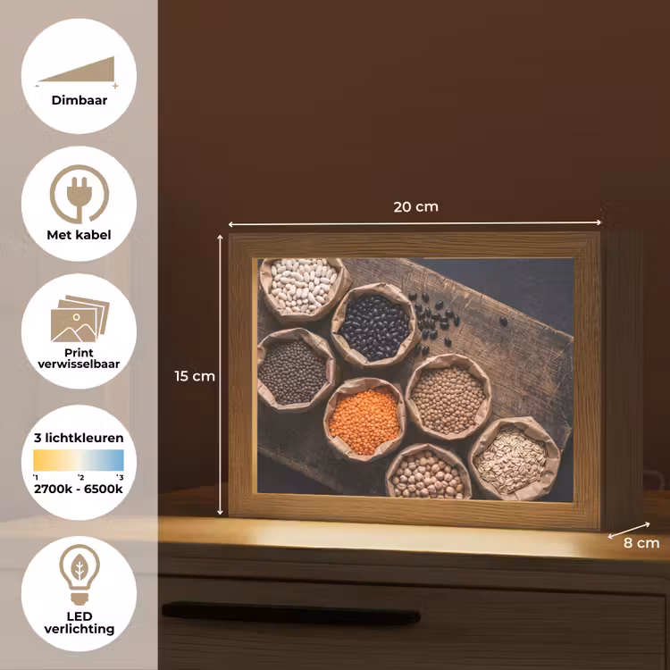 Lightbox - Wandlamp - Eten - Zakjes - Voeding — 9