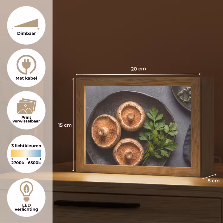 Lightbox - Wandlamp - Paddestoelen - Kruiden - Eten — 9