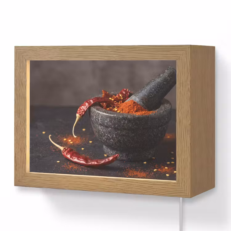 Lightbox - Wandlamp - Specerijen - Vijzel - Rood — 1