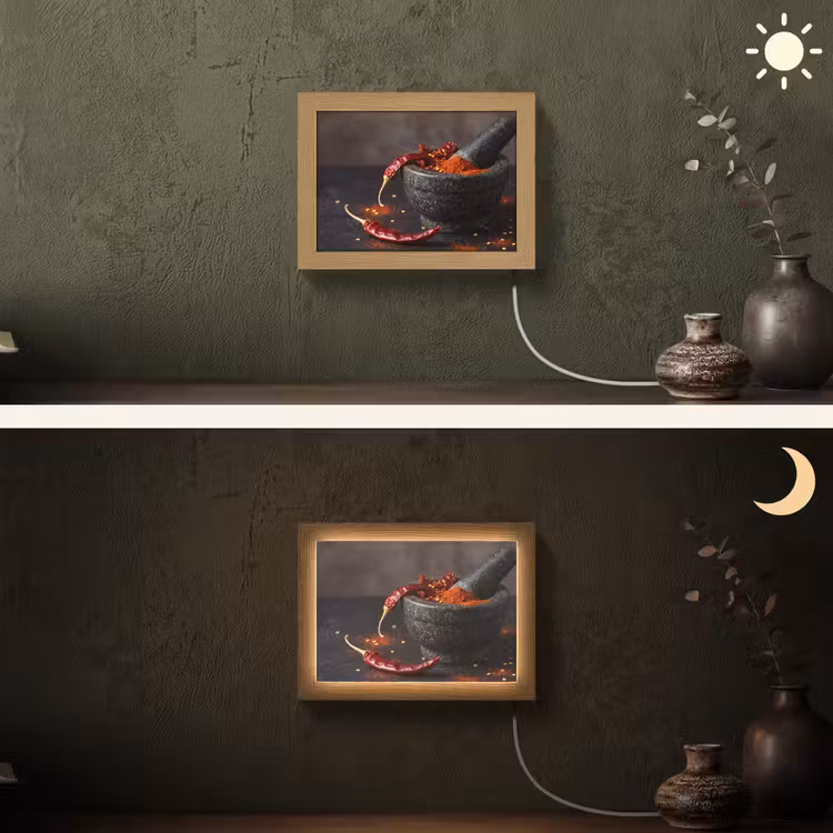 Lightbox - Wandlamp - Specerijen - Vijzel - Rood — 3