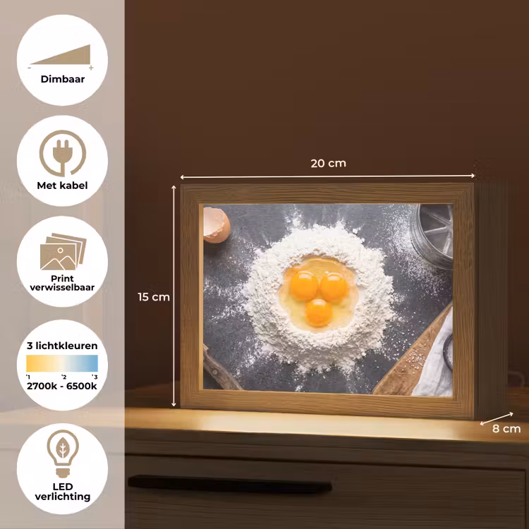 Lightbox - Wandlamp - Eten - Bakken - Keuken — 9