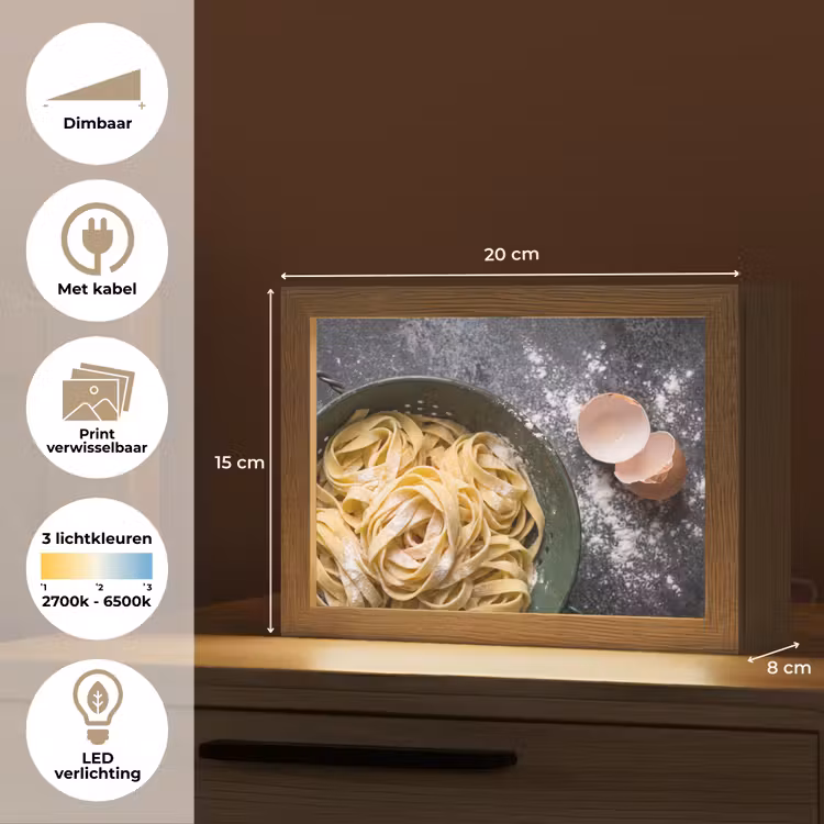 Lightbox - Wandlamp - Pasta - Keuken - Eten — 9