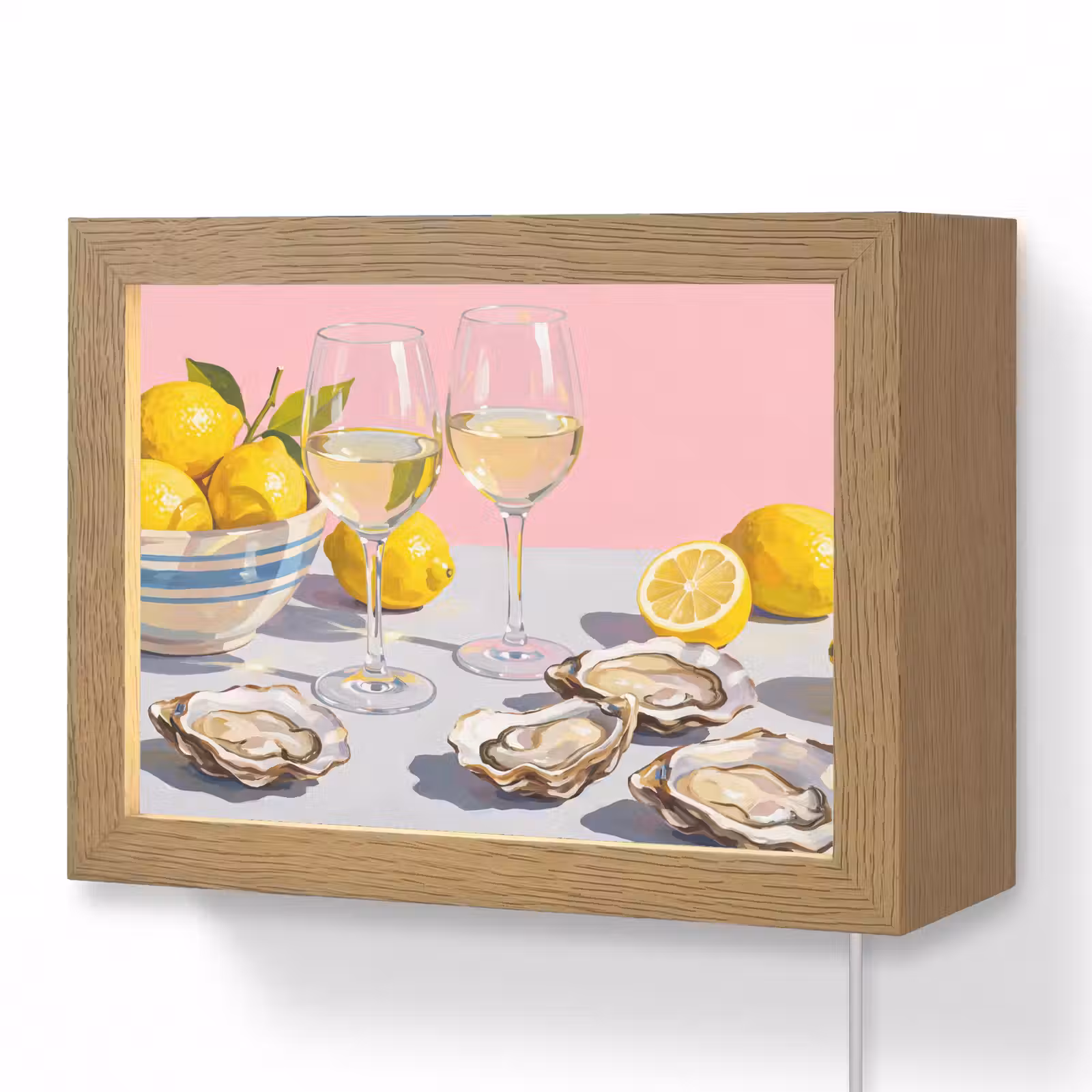 Lightbox - Wandlamp - Citroen - Wijn - Eten — 1