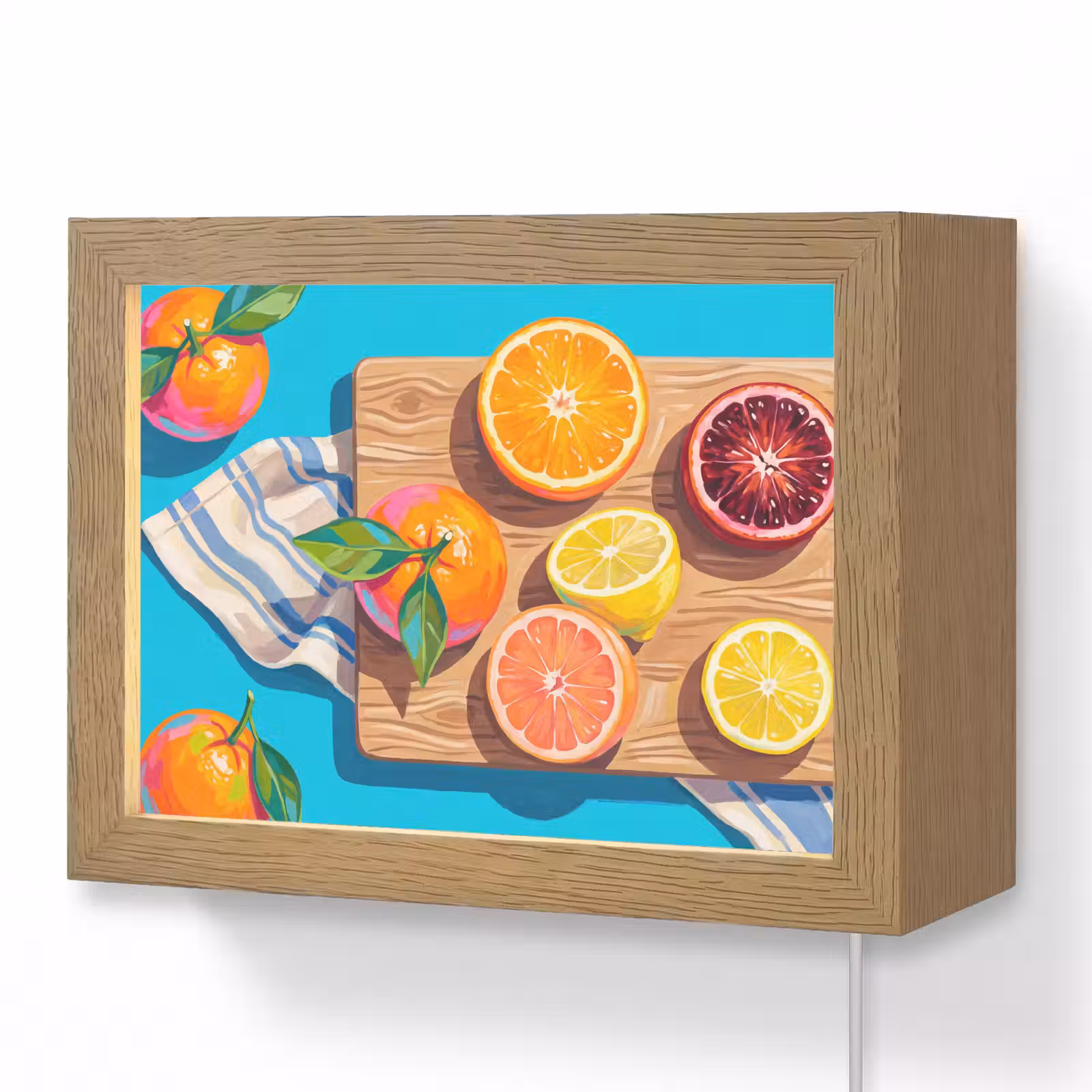 Lightbox - Wandlamp - Fruit - Snijplank - Blauw — 1