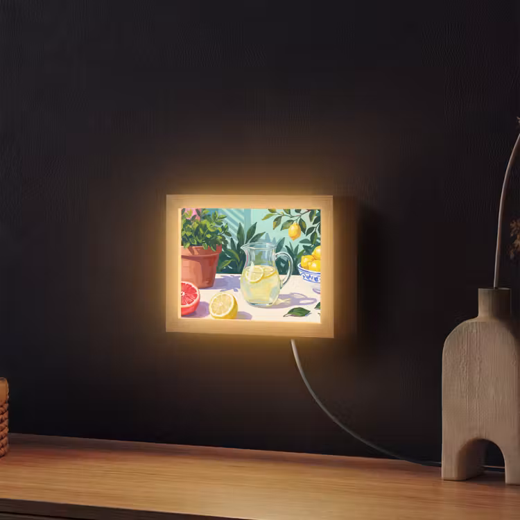 Lightbox - Wandlamp - Citroen limonade zomer — 2