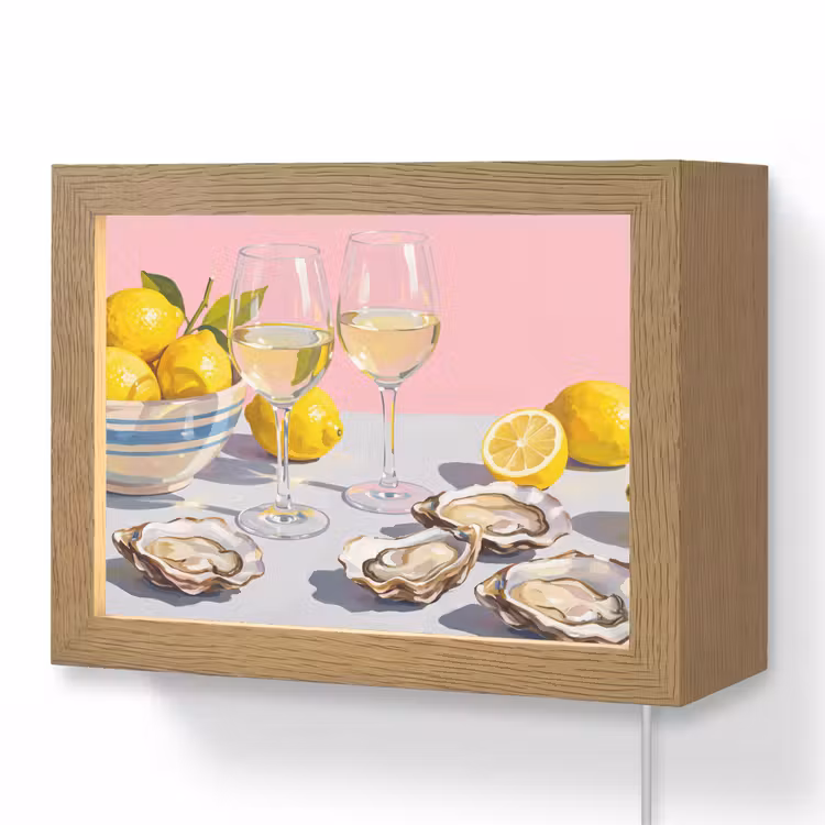 Lightbox - Wandlamp - Citroen - Wijn - Eten — 1