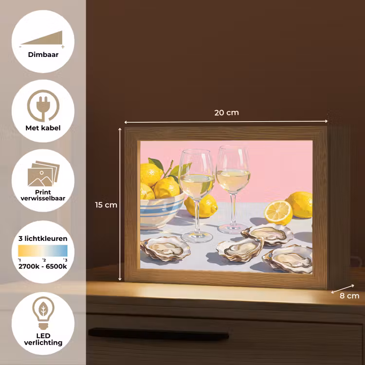 Lightbox - Wandlamp - Citroen - Wijn - Eten — 9