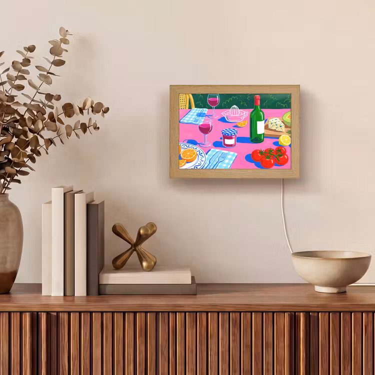 Lightbox - Wandlamp - Eten - Tafel - Illustratie — 4