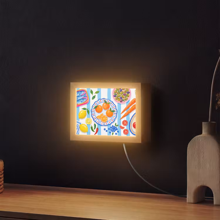 Lightbox - Wandlamp - Eten - Vers - Illustratie — 2