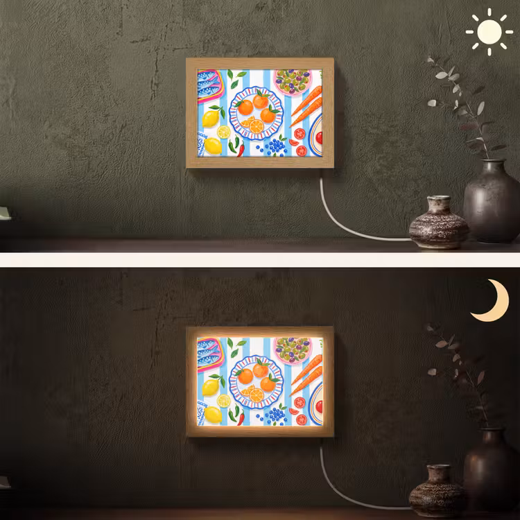 Lightbox - Wandlamp - Eten - Vers - Illustratie — 3