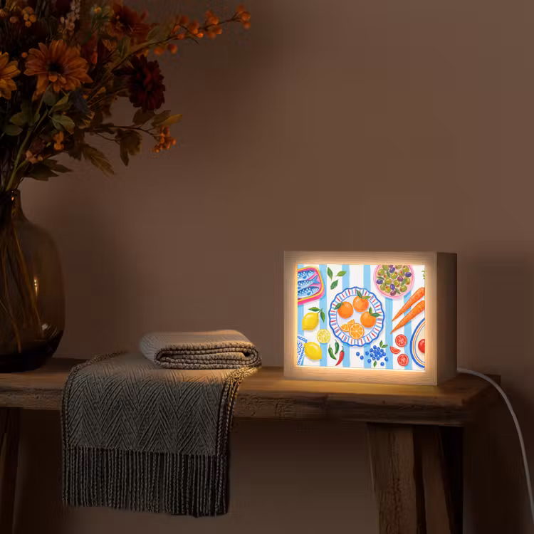 Lightbox - Wandlamp - Eten - Vers - Illustratie — 5