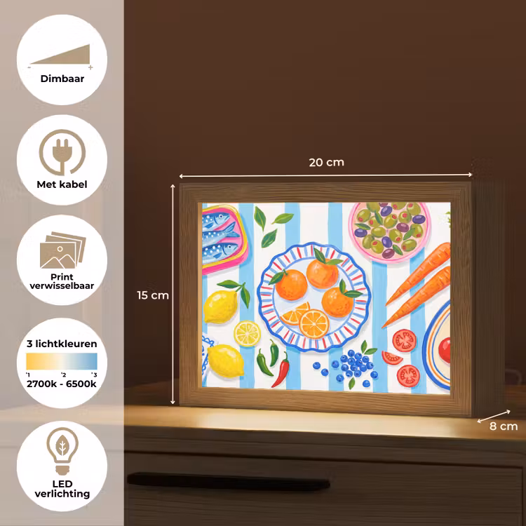 Lightbox - Wandlamp - Eten - Vers - Illustratie — 9