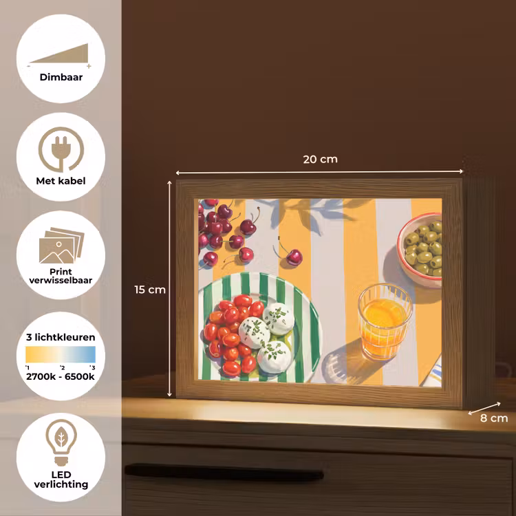 Lightbox - Wandlamp - Eten - Zomer - Kleurrijk — 9