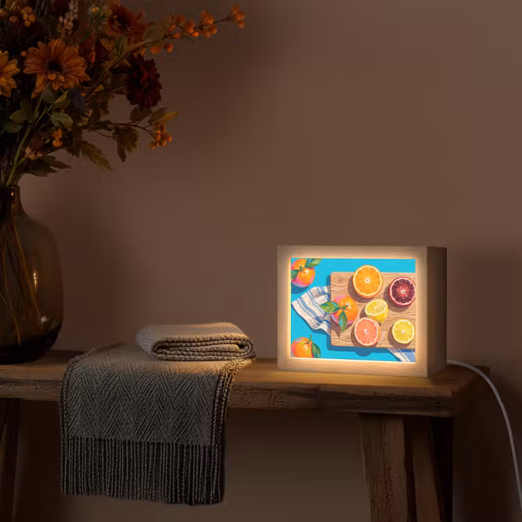 Lightbox - Wandlamp - Fruit - Snijplank - Blauw — 5