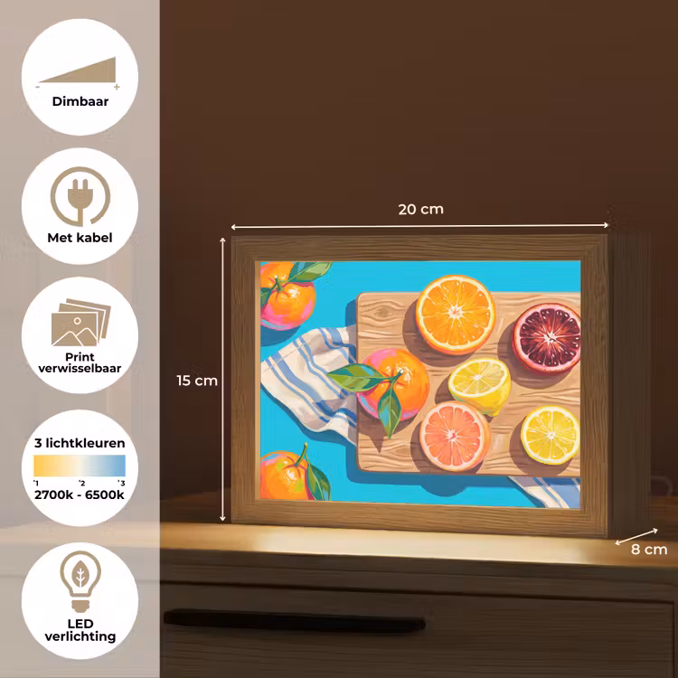 Lightbox - Wandlamp - Fruit - Snijplank - Blauw — 9