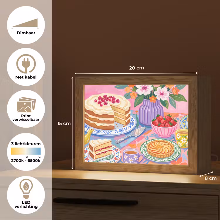 Lightbox - Wandlamp - Gebak - Kleurrijk - Eten — 9