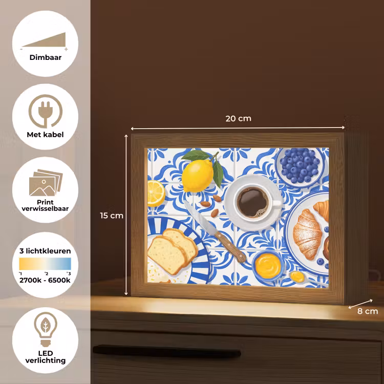 Lightbox - Wandlamp - Ontbijt - Gebak - Eten — 9