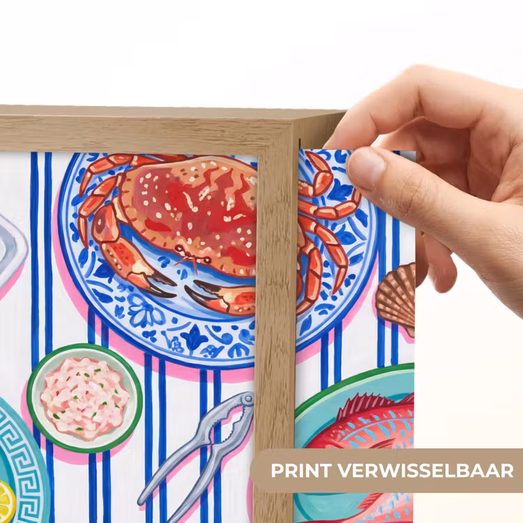 Lightbox - Wandlamp - Zeevruchten - Eten - Kleurrijk — 6