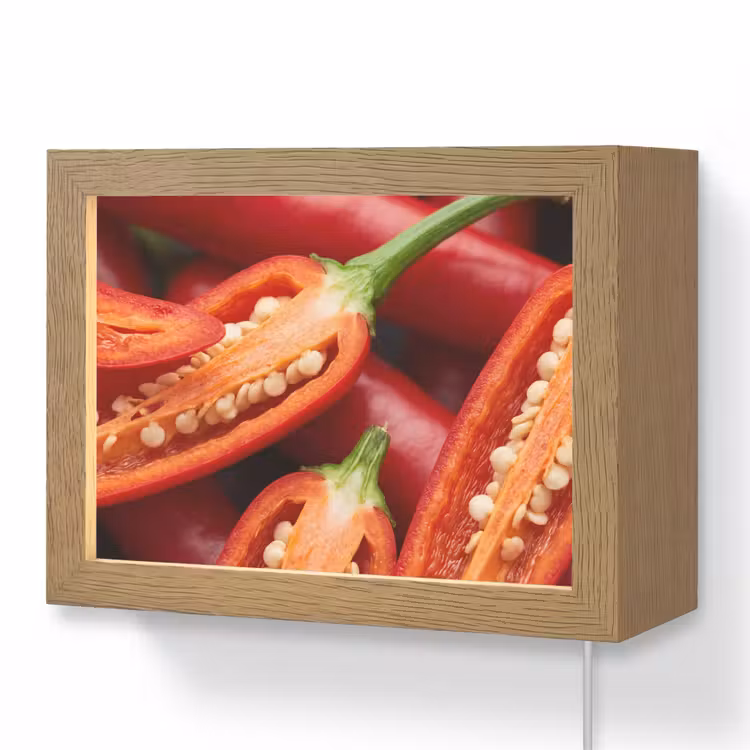 Lightbox - Wandlamp - Chilipeper - Open - Rood — 1