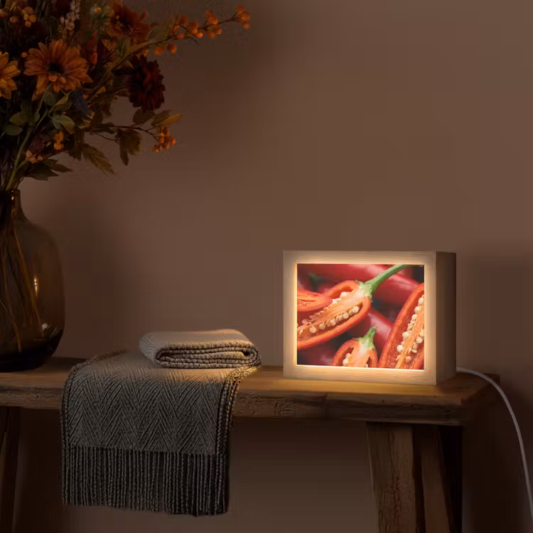 Lightbox - Wandlamp - Chilipeper - Open - Rood — 5