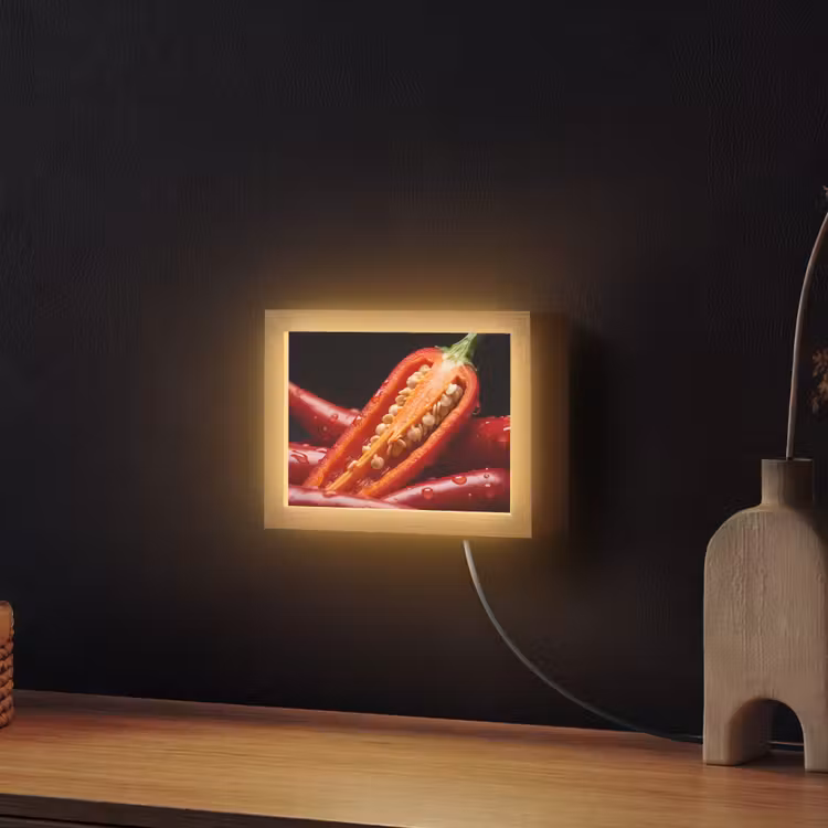 Lightbox - Wandlamp - Chilipeper - Rood - Eten — 2