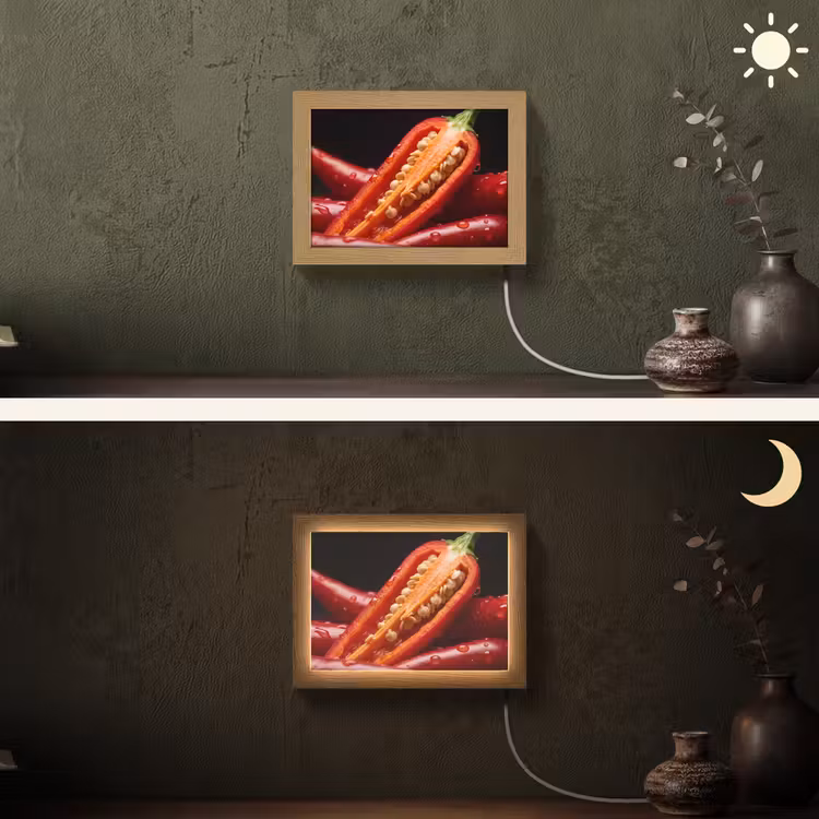 Lightbox - Wandlamp - Chilipeper - Rood - Eten — 3