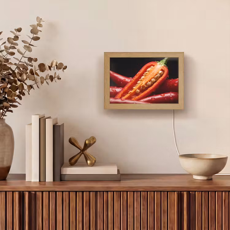 Lightbox - Wandlamp - Chilipeper - Rood - Eten — 4