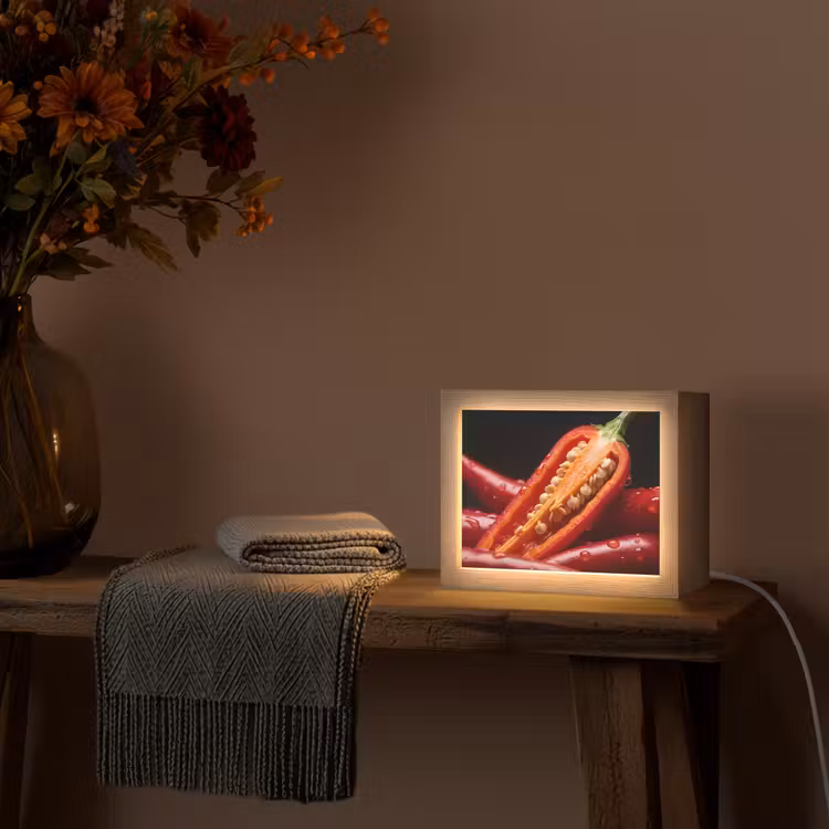Lightbox - Wandlamp - Chilipeper - Rood - Eten — 5