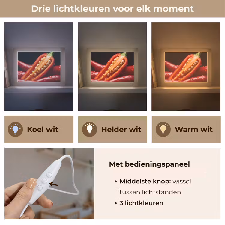 Lightbox - Wandlamp - Chilipeper - Rood - Eten — 7