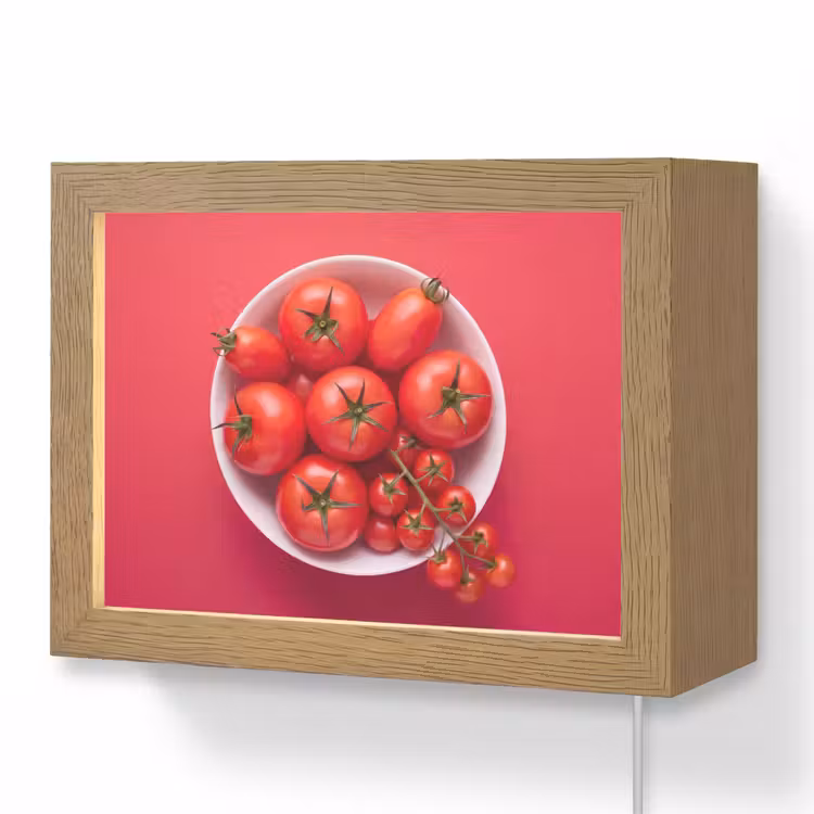 Lightbox - Wandlamp - Eten - Kom - Rood — 1