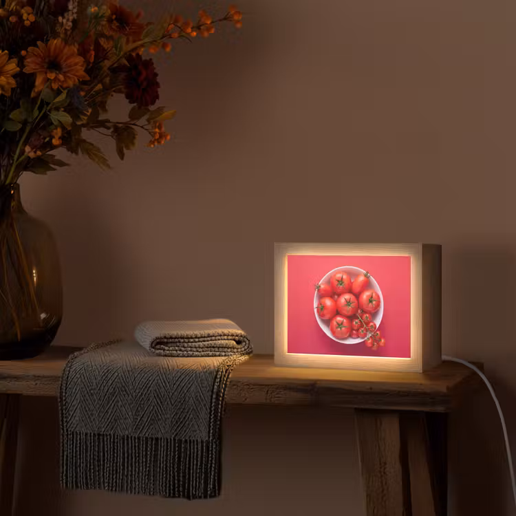 Lightbox - Wandlamp - Eten - Kom - Rood — 5