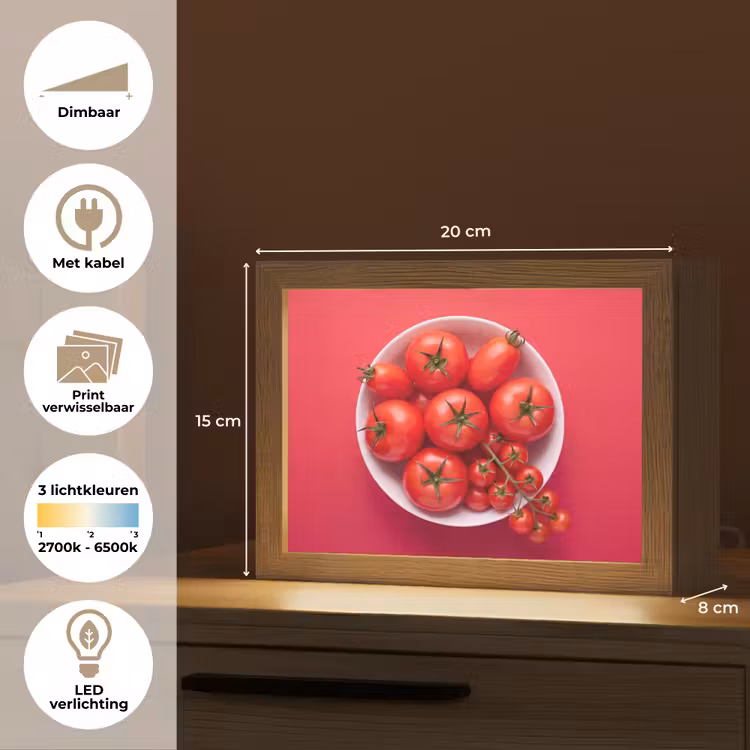 Lightbox - Wandlamp - Eten - Kom - Rood — 9