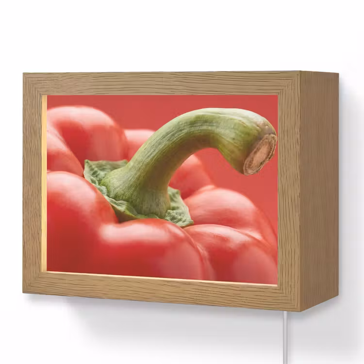 Lightbox - Wandlamp - Eten - Paprika - Rood — 1