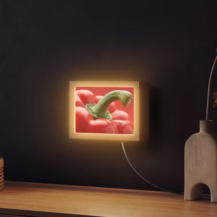 Lightbox - Wandlamp - Eten - Paprika - Rood — 2