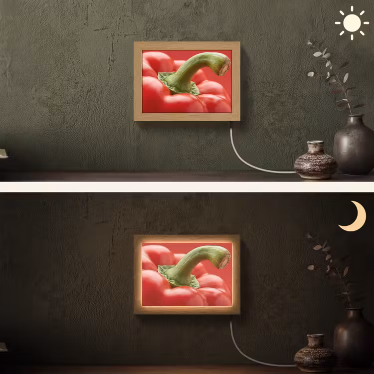 Lightbox - Wandlamp - Eten - Paprika - Rood — 3
